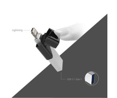 Флешка Silicon Power 64GB xDRIVE Z50 USB3.1/Lightning (SP064GBLU3Z50V1S)