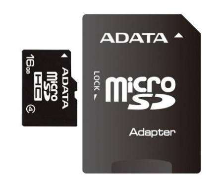 Карта памяти ADATA 16GB microSDHC Class 4 (AUSDH16GCL4-RA1)