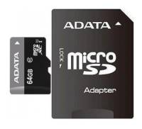 Карта памяти ADATA 64GB microSD class 10 UHS-I (AUSDX64GUICL10-RA1)