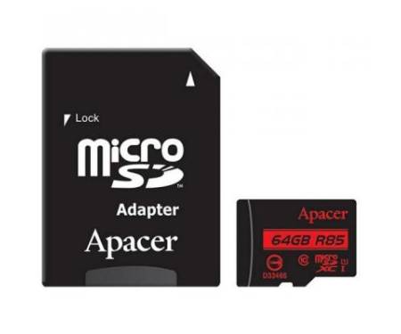 Карта памяти Apacer 64GB microSDXC class 10 UHS-I U1 (AP64GMCSX10U5-R)