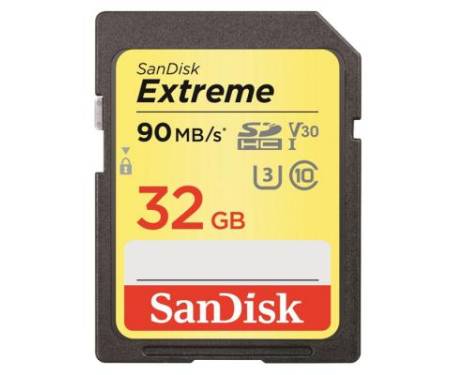 Карта памяти SanDisk 32GB SDHC class 10 UHS-I U3 4K Extreme (SDSDXVE-032G-GNCIN)