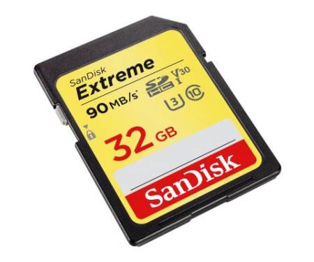 Карта памяти SanDisk 32GB SDHC class 10 UHS-I U3 4K Extreme (SDSDXVE-032G-GNCIN)