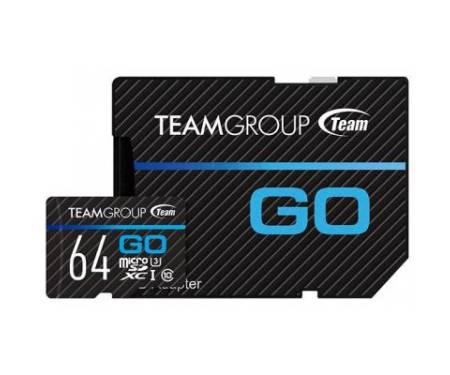 Карта памяти TEAM 64GB microSD Class 10 UHS-I/U3 Go (TGUSDX64GU303)