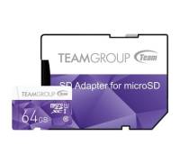 Карта памяти TEAM 64GB microSD Class10 UHS-I (TCUSDX64GUHS41)