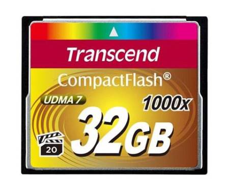 Карта памяти Transcend 32Gb Compact Flash 1000x (TS32GCF1000)