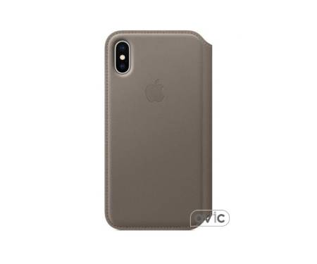 Чехол для смартфона Apple iPhone X Leather Folio - Taupe (MQRY2)