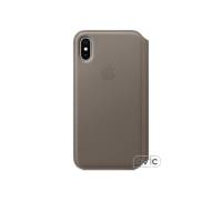 Чехол для смартфона Apple iPhone X Leather Folio - Taupe (MQRY2)