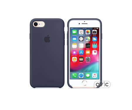 Чехол для смартфона Apple iPhone 8 / 7 Silicone Case - Midnight Blue (MQGM2) Copy