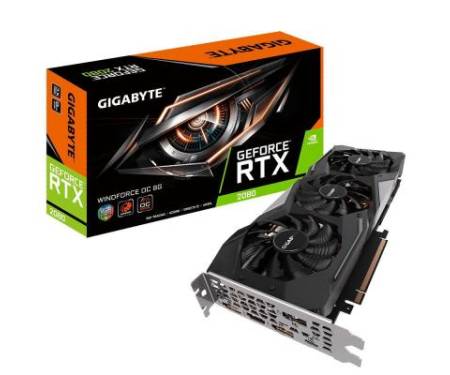 Видеокарта GIGABYTE GeForce RTX2080 8192Mb WINDFORCE OC (GV-N2080WF3OC-8GC)