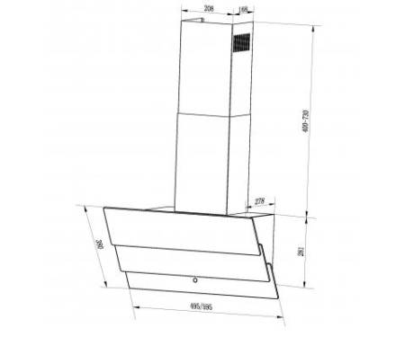 Вытяжка INTERLINE AIR BL A/60/GL/T