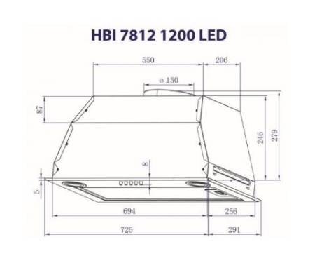 Вытяжка MINOLA HBI 7812 I 1200 LED
