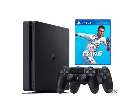 Игровая приставка Sony PlayStation 4 Slim PS4 Slim 1TB + FIFA 19 + DualShock Bundle