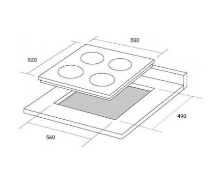 Варочная поверхность Borgio 6170/15 W (White Glass)