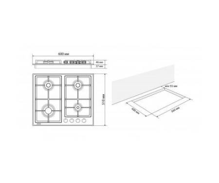 Варочная поверхность ELEYUS NIKA 60 WH C