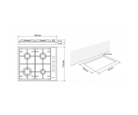Варочная поверхность ELEYUS NOTA 60 WH E