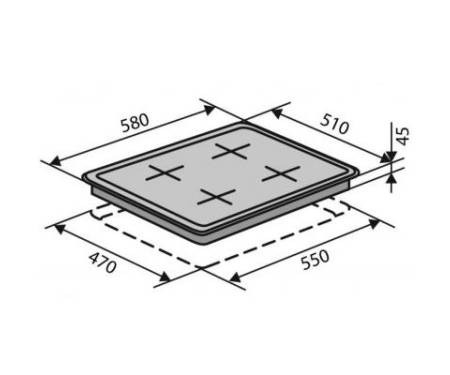 Варочная поверхность Ventolux HG640 B2 (BK)