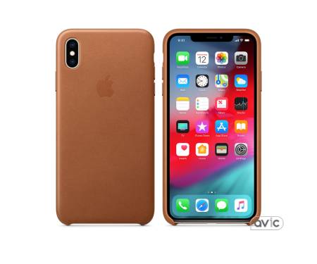 Apple iPhone XS Max Leather Case - Saddle Brown