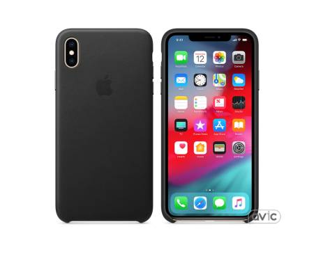 Apple iPhone XS Max Leather Case - Black