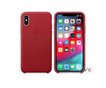 Чехол Apple iPhone XS Leather Case - PRODUCT RED (MRWK2)