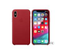 Чехол Apple iPhone XS Leather Case - PRODUCT RED (MRWK2)