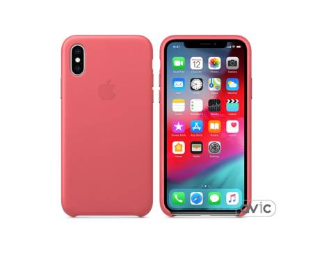 Чехол Apple iPhone XS Leather Case - Peony Pink (MTEU2)