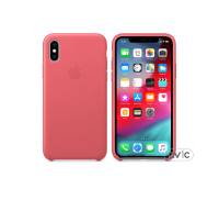 Чехол Apple iPhone XS Leather Case - Peony Pink (MTEU2)