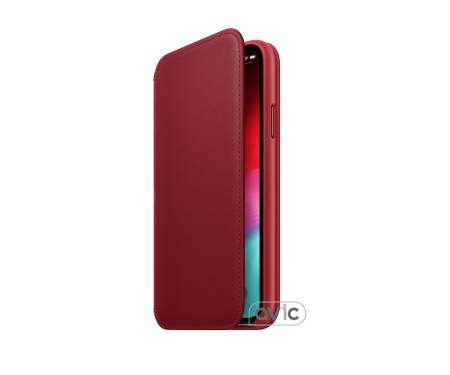 Чехол Apple iPhone X Leather Folio - Berry (MQRX2)