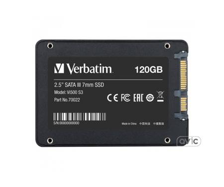 SSD накопитель Verbatim Vi500 S3 120GB (70022)