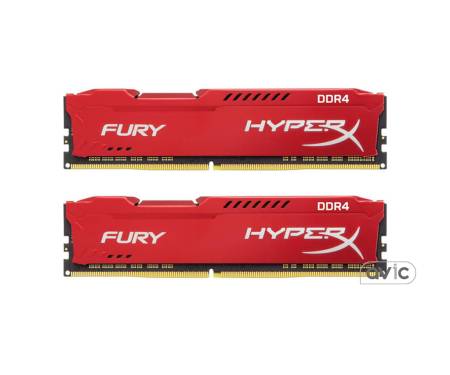 Память Kingston 16 GB 2x8GB DDR4 2400 MHz HyperX Fury Red (HX424C15FR2K2/16)