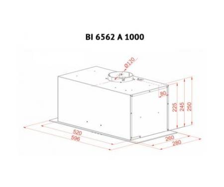 Вытяжка PERFELLI BI 6562 A 1000 W LED GLASS