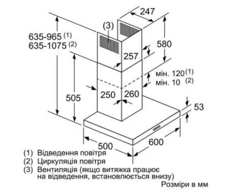 Вытяжка Siemens LC66BHM50
