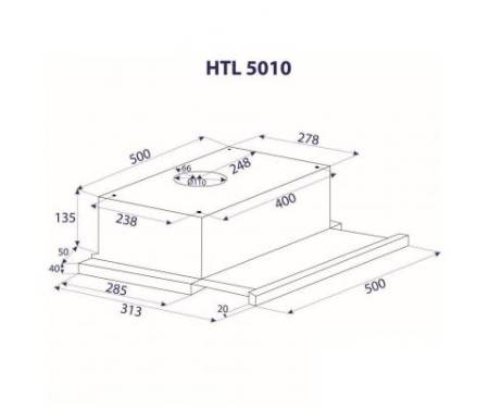 Вытяжка MINOLA HTL 5010 FULL INOX 430