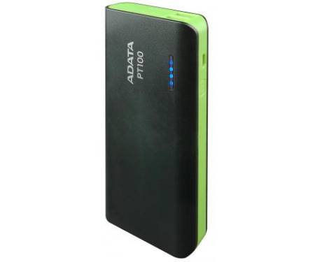 Power Bank ADATA PT100 10000mAh Black-Green (APT100-10000M-5V-CBKGR)