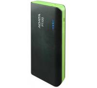Power Bank ADATA PT100 10000mAh Black-Green (APT100-10000M-5V-CBKGR)