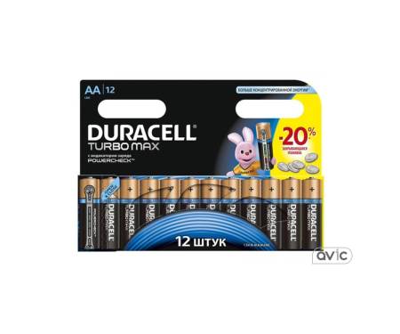 Батарейка Duracell Turbo Max AA/LR06 BL 12шт