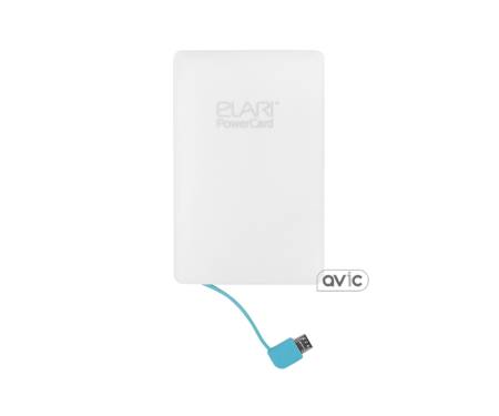 Внешний аккумулятор-кредитка Elari PowerCard 2500 мАч (White)