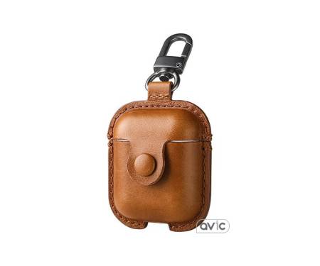 Чехол USAMS для наушников Apple AirPods LEATHER Brown