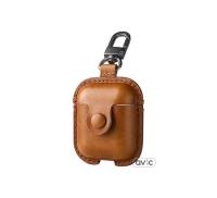 Чехол USAMS для наушников Apple AirPods LEATHER Brown