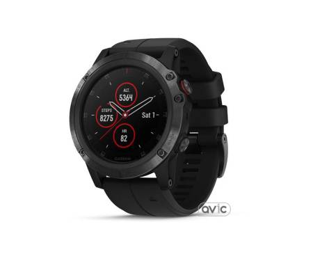 Garmin Fenix 5x Plus Sapphire Black with Black Band (010-01989-01)