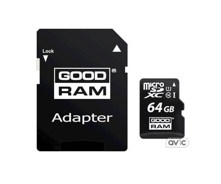 GOODRAM 64 GB microSDXC class 10 UHS-I+SD Adapter M1AA-0640R12