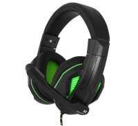 Наушники GEMIX N2 LED Black-Green Gaming