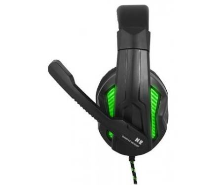 Наушники GEMIX N2 LED Black-Green Gaming