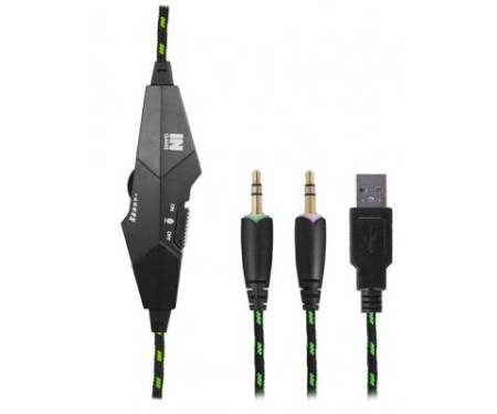 Наушники GEMIX N2 LED Black-Green Gaming