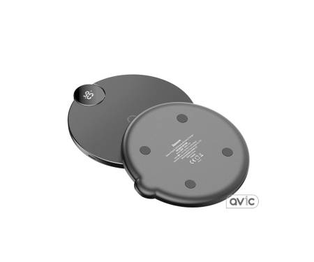 Беспроводное зарядное устройство Baseus Digital LED Display Wireless Charger (WXSX-01) Black