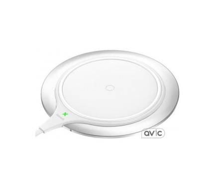 Беспроводное зарядное устройство Baseus Metal Wireless Charger White/Silver