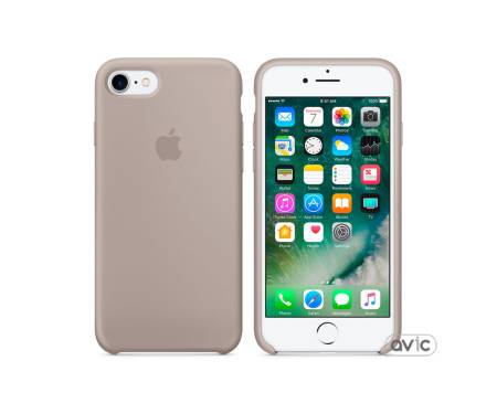 Чехол Apple Silicone Case for iPhone 7 Pebble