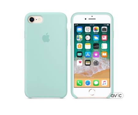 Чехол Apple Silicone Case for iPhone 8 Marine Green
