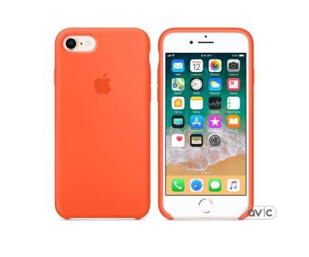 Чехол Apple Silicone Case for iPhone 8 Spicy Orange