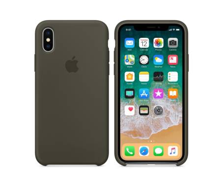 Чехол для смартфона Apple iPhone X Silicone Case - Dark Olive (Copy)