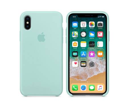 Чехол для Apple iPhone X Silicone Case Marine Green Copy
